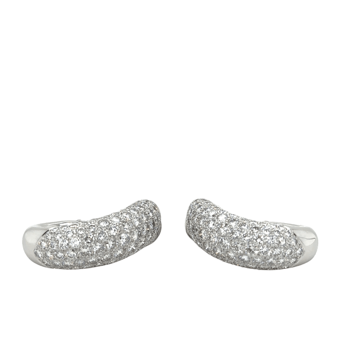 Boucles d'oreilles CHAUMET - Boucles d'oreilles modèle Hommage à Venise en or blanc et diamants 58 Facettes 1.0002545/1