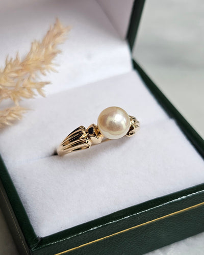 Bague 51 Bague or jaune perle 58 Facettes 683