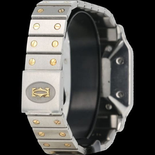 Montre Cartier Montre Santos Dame Or Jaune 18K Et Acier 58 Facettes MT45185