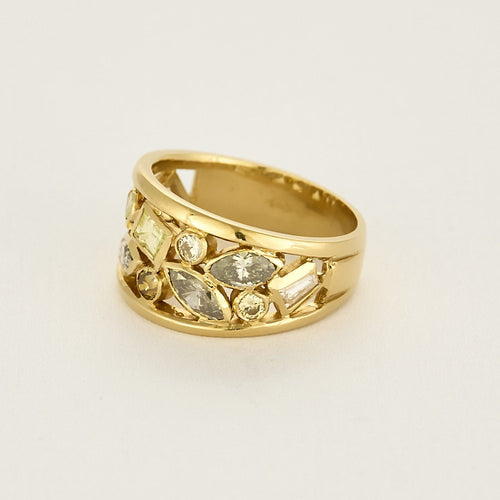 Bague 53 Bague en Or jaune et diamants 58 Facettes LJ 25- 291