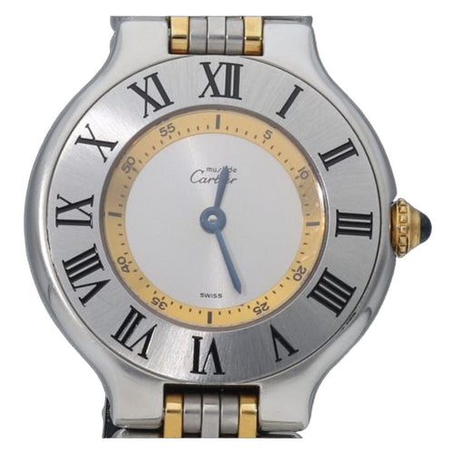 Montre Cartier Montre Must 21 Or Jaune 18K / Acier 58 Facettes MT40190