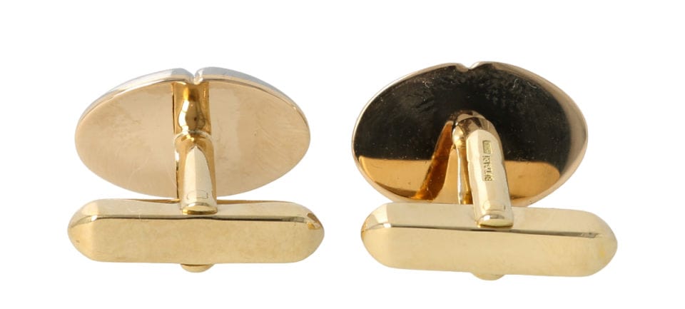 Boutons de manchette BULGARI - Boutons de manchettes deux ors 58 Facettes 4180