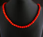 Necklace Necklace Of Faceted Ancient Coral Beads, Gold Clasp 58 Facettes