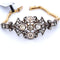 Bracelet Bracelet ancien en or rose et argent avec diamants 58 Facettes BR94