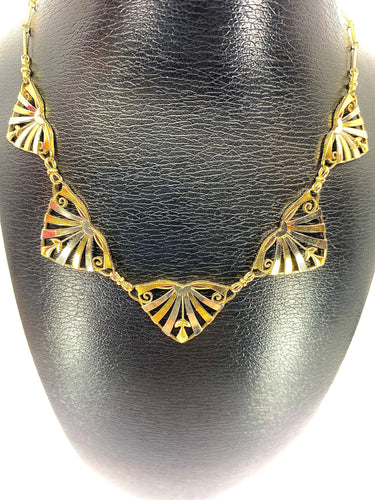 Collier Collier draperie or jaune et or blanc, époque 1900/1930 58 Facettes AB394