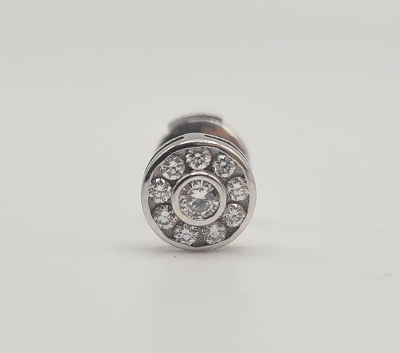 Boucles d'oreilles Boucles d'oreilles or blanc diamants 58 Facettes