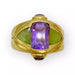 Bague 49 Bague or jaune, améthystes, péridots 58 Facettes 330063968