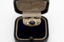 Bague ancienne en or jaune avec saphir et diamants, Pays-Bas.