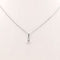 Collier Collier en or blanc serti d'un diamant de 0.15 carat 58 Facettes