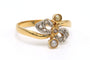 Bague 53 Bague Art Nouveau en or jaune 18 carats et argent sertie de diamants et de perles 58 Facettes B272
