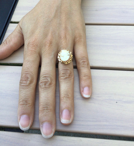Bague 55 Bague Camée Or Rose 58 Facettes 3088/1
