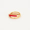 Bague 54 Bague or jaune céramique rouge 58 Facettes 3131758