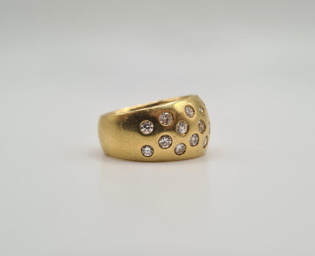 Bague 59 Bague Or jaune Diamants 58 Facettes