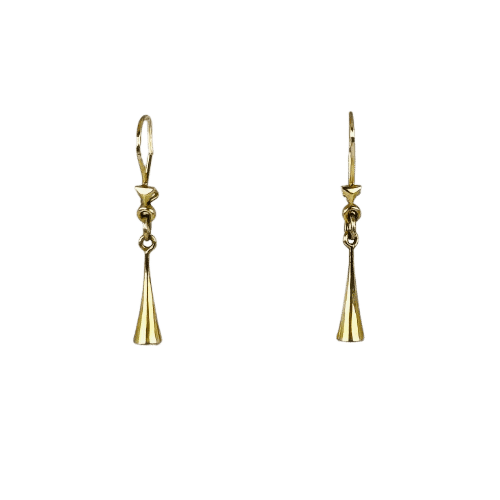 Boucles d'oreilles Boucles d'oreilles pendantes en or jaune avec quartz blanc 58 Facettes 2508003