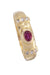 Bague 54 Bague moderne or jaune rubis et diamants 58 Facettes 092231