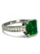 Bague 54.5 Bague or blanc émeraude 3 ct et diamants 0,48 ct 58 Facettes 1289