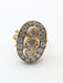 Bague 53 Bague en or jaune et blanc avec ancienne mine et huit huit diamants 58 Facettes