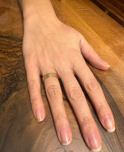 Bague 53.5 Alliance femme en or rose 18 carats pointe de diamant 58 Facettes