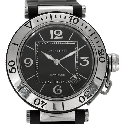 Montre CARTIER - PASHA - Montre en acier à boitier rond à mouvement automatique 58 Facettes B240623