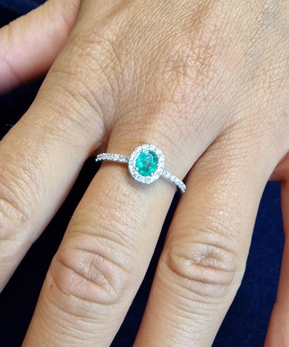 Bague Dora de Salvini diamants émeraudes