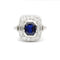Bague 53 Bague - Platine, Diamants & Saphir 58 Facettes 250006R