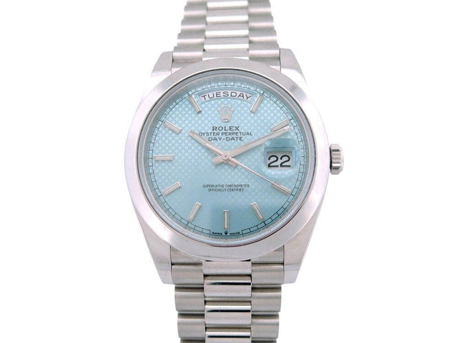 Montre montre ROLEX day date platinium 228206 40mm automatique 2021 +boite 58 Facettes 268099