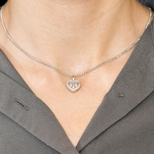 CHOPARD - Happy Diamonds - Pendentif en Or blanc 18k et diamants