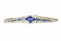Bracelet Bracelet des années 1920 : une fusion de saphirs et de diamants 58 Facettes 13042-0008