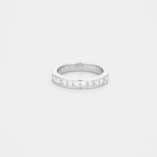 Bague 54 Demie alliance or blanc diamants 58 Facettes 311955