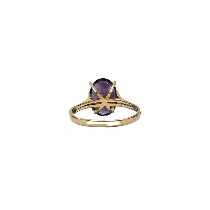 Bague 61 Bague en or jaune et amethyste 58 Facettes CAE-RI-OV-YGAM