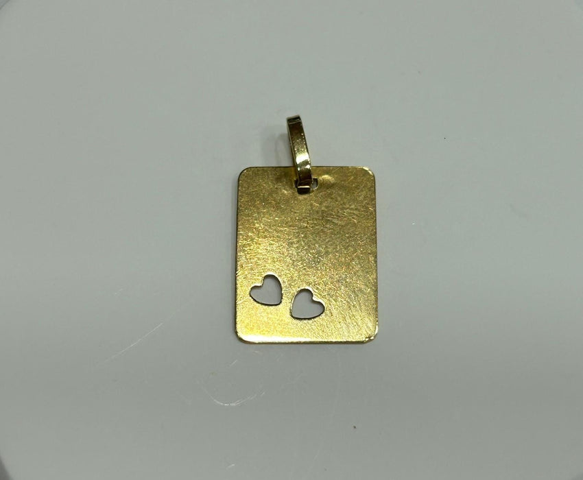 Pendentif Pendentif or jaune je t'aime 58 Facettes LP245