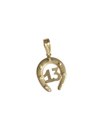 Pendentif Pendentif fer à cheval en or jaune 58 Facettes