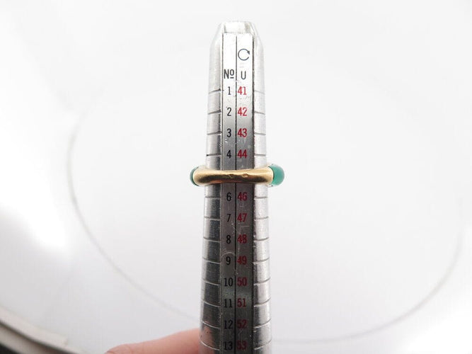 Bague 45 bague VAN CLEEF & ARPELS philippine t45 or jaune 18k chrysoprase & diamants 58 Facettes 267351