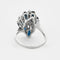 Bague 54 Bague or gris motif grappe, saphirs et diamants 58 Facettes 127027160539