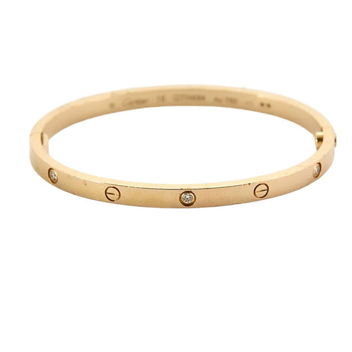 Bracelet Cartier - LOVE - Petit modèle - Bracelet en or rose et diamants 58 Facettes CAN1272