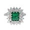 Bague 51 Bague Pompadour  Or blanc Emeraude, Diamant 58 Facettes 4526723RV