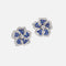 Boucles d'oreilles TIFFANY - Boucles d'oreilles fleurs en saphirs et diamants 58 Facettes