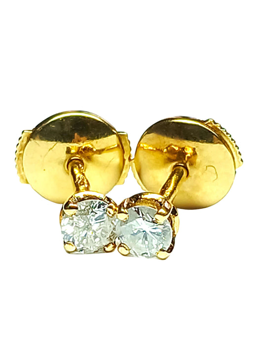 Boucles d'oreilles Boucles d'oreilles Puces Or jaune Diamant 58 Facettes 509/5