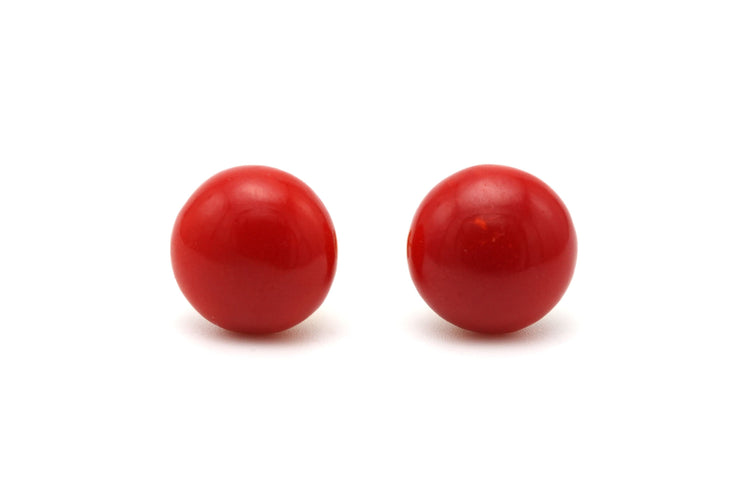 Boucles d'oreilles Boucles d'oreilles Art Déco serties de corail en or jaune 18 carats 58 Facettes B798