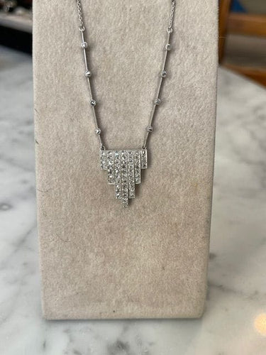 Collier Collier époque Art Déco, diamants 58 Facettes