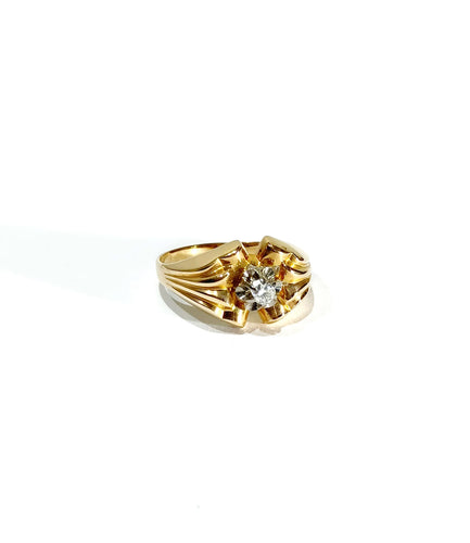 Bague 59 Bague En Or Rose Et Diamant 58 Facettes