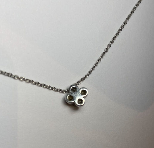 Collier Tiffany & Co - Collier trèfle platine et diamants 58 Facettes 250172