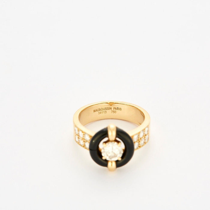 Bague 54.5 MAUBOUSSIN - BAGUE ONYX DIAMANTS 58 Facettes 32600205