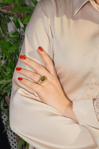 Bague 54 Bague  Cocktail Or jaune Péridot, Diamant 58 Facettes 4377113RV