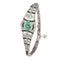 Bracelet Bracelet Art déco sophistiqué en platine : diamants, émeraudes et onyx 58 Facettes 20358-0165