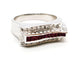 Bague 54 Bague Tank Or blanc Rubis, Diamant 58 Facettes 1888306CN