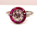 Bague 53 Bague Or blanc Diamants Rubis 58 Facettes AB242