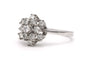 Bague 55 Bague contemporaine en or blanc 18 carats sertie de diamants taille brillant 0,56 ct 58 Facettes 23104
