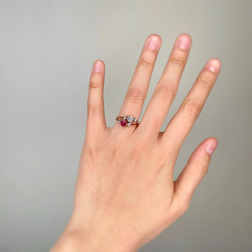 Bague 51 Bague - Or, Platine, Rubis, diamants 58 Facettes 250027R