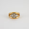 Bague Bague double or jaune et diamants 58 Facettes